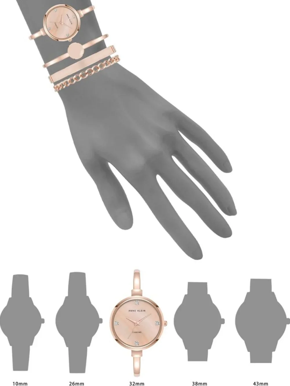 Chic Women's Bangle Watch & Bracelet Set - Elegant Jewelry for Any Occasion